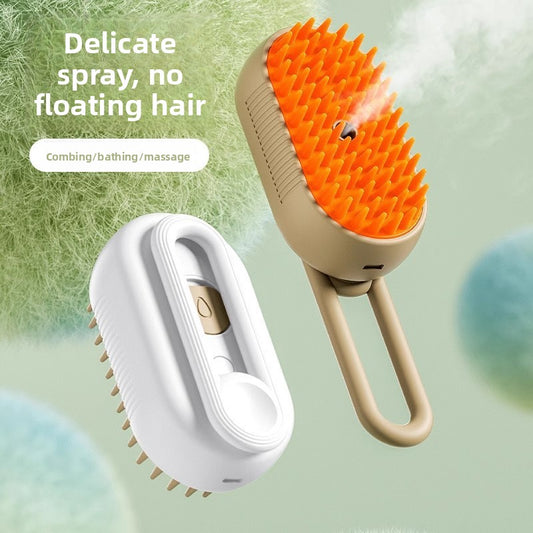 Electric Pet Steam Spray Massage Comb for Cats & Dogs No Bath Grooming Tool